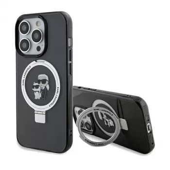 Karl Lagerfeld iPhone 13 Pro Max 6,7 inch Hardcase Ring Stand Karl & Choupette MagSafe Black