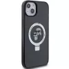 Karl Lagerfeld KLHMP15SHMRSKCK iPhone 15 / 14 / 13 6.1 Black Hardcase Ring Stand Karl & Choupette MagSafe