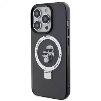 Karl Lagerfeld KLHMP15XHMRSKCK iPhone 15 Pro Max 6,7 inch Black Hardcase Ring Stand Karl & Choupette MagSafe