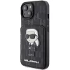 Karl Lagerfeld KLHCP15SSAKKNSCK Saffiano Ikonik Hard Case, iPhone 15/14/13 6,1 inch, juoda