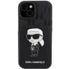 Karl Lagerfeld KLHCP15SSAKKNSCK Saffiano Ikonik Hard Case, iPhone 15/14/13 6,1 inch, juoda