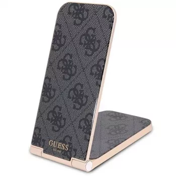 Guess Sulankstomas 2-in-1 belaidis įkroviklis GUDCFAL4PEGK 15W juodas 4G raštas MagSafe