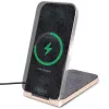Guess Sulankstomas 2-in-1 belaidis įkroviklis GUDCFAL4PEGK 15W juodas 4G raštas MagSafe
