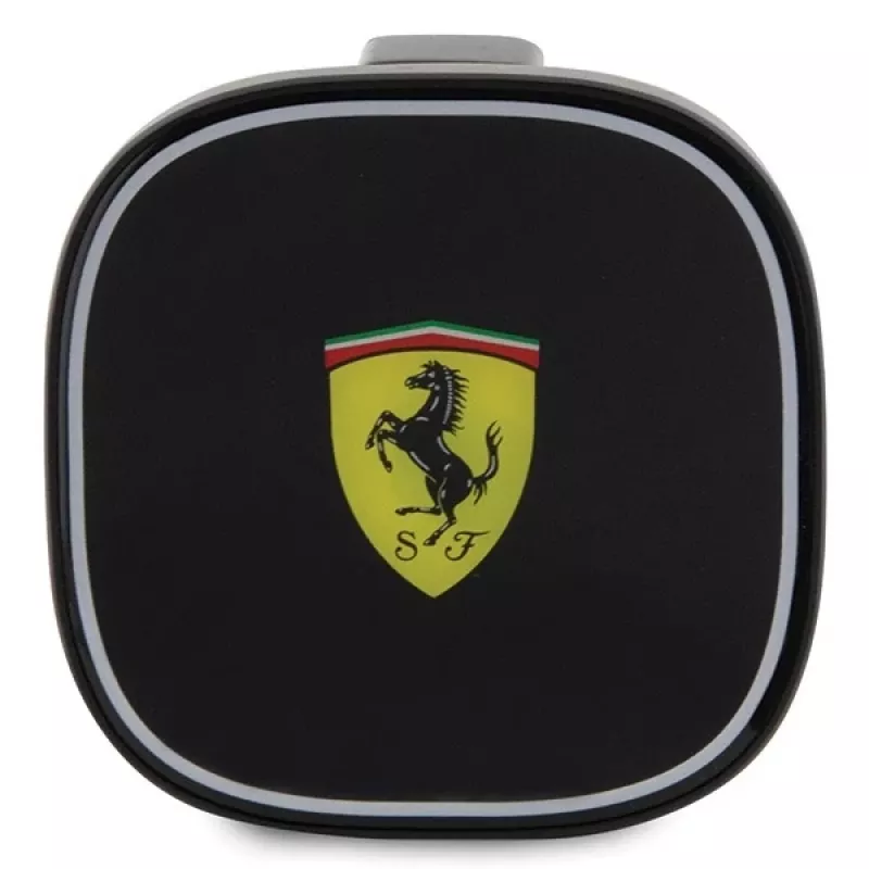 Ferrari 15W belaidis indukcinis automobilinis laikiklis FECHMGLK, ventiliacijos grotelėms, juodas, MagSafe