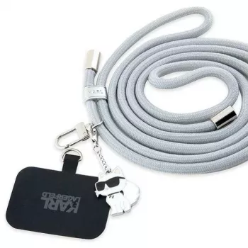 Karl Lagerfeld CBDY Cord Universal Phone Lanyard / Strap (Grey)