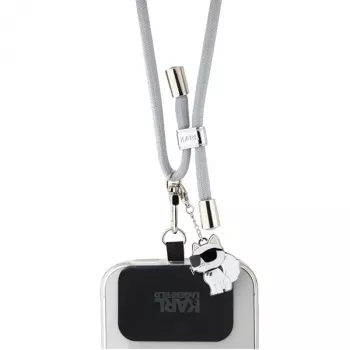 Karl Lagerfeld CBDY Cord Universal Phone Lanyard / Strap (Grey)