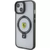 Ferrari FEHMP15SUSCAK iPhone 15 / 14 / 13 6,1 inch Black Hardcase Ring Stand 2023 Collection MagSafe