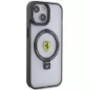 Ferrari FEHMP15MUSCAH iPhone 15 Plus / 14 Plus 6,7 inch Skaidrus kietasis dėklas su žiediniu stovu, MagSafe, 2023 kolekcija