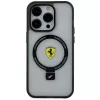 Ferrari FEHMP15LUSCAH iPhone 15 Pro 6,1 inch permatomas kietas dėklas su žiediniu stovu, suderinamas su MagSafe, 2023 kolekcija