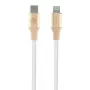 Guess GUCLLALRGDD USB-C – Lightning kabelis 1,5 m, greitas įkrovimas, šviesiai auksinis, reljefinis logotipas