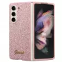 Guess GUHCZFD5HGGSHP F946 Glitter Script Hard Case, skirtas Samsung Galaxy Z Fold5 – rožinė