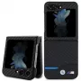 BMW M Collection Leather Carbon Back Cover, skirta Samsung Galaxy Z Flip5 – juoda