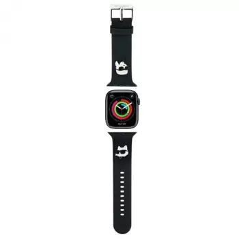 Karl Lagerfeld 3D Rubber Karl & Choupette Heads NFT Apple Watch Strap 38/40/41mm Black