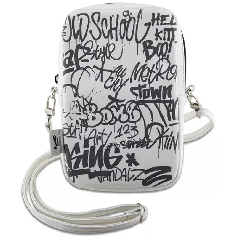 Hello Kitty Shoulder Bag Graffiti Kitty Head White