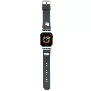 Hello Kitty HKAWMPGKHK Apple Watch Dirželis 38/40/41mm Juodas Silikonas
