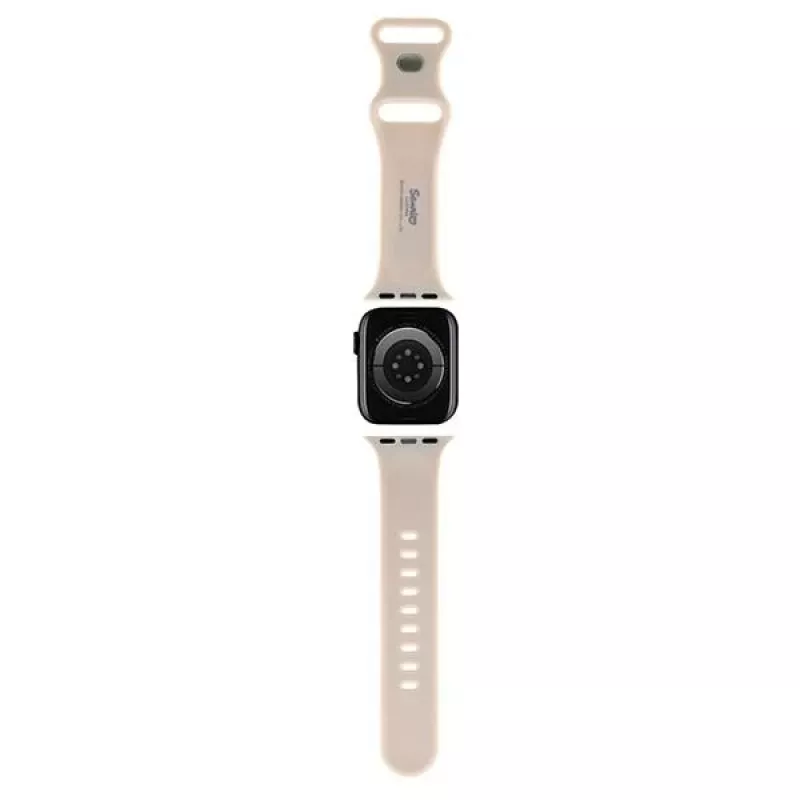 Hello Kitty HKAWMSCHBLE Silikoninis dirželis, skirtas Apple Watch 38/40/41 mm – smėlio spalvos