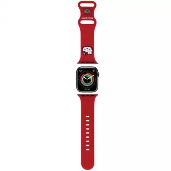 Hello Kitty HKAWMSCHBLR Apple Watch Strap 38/40/41mm Red Silicone Kitty Head