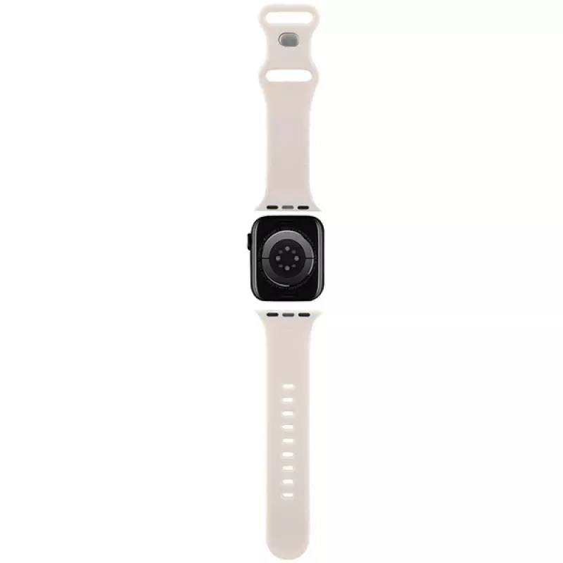 Hello Kitty HKAWMSDGPTE Apple Watch Strap 38/40/41mm Beige Silicone Graffiti Tags