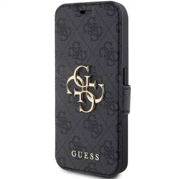 Guess GUBKP15L4GMGGR iPhone 15 Pro 6,1 inch Grey Book Case 4G Metal Logo