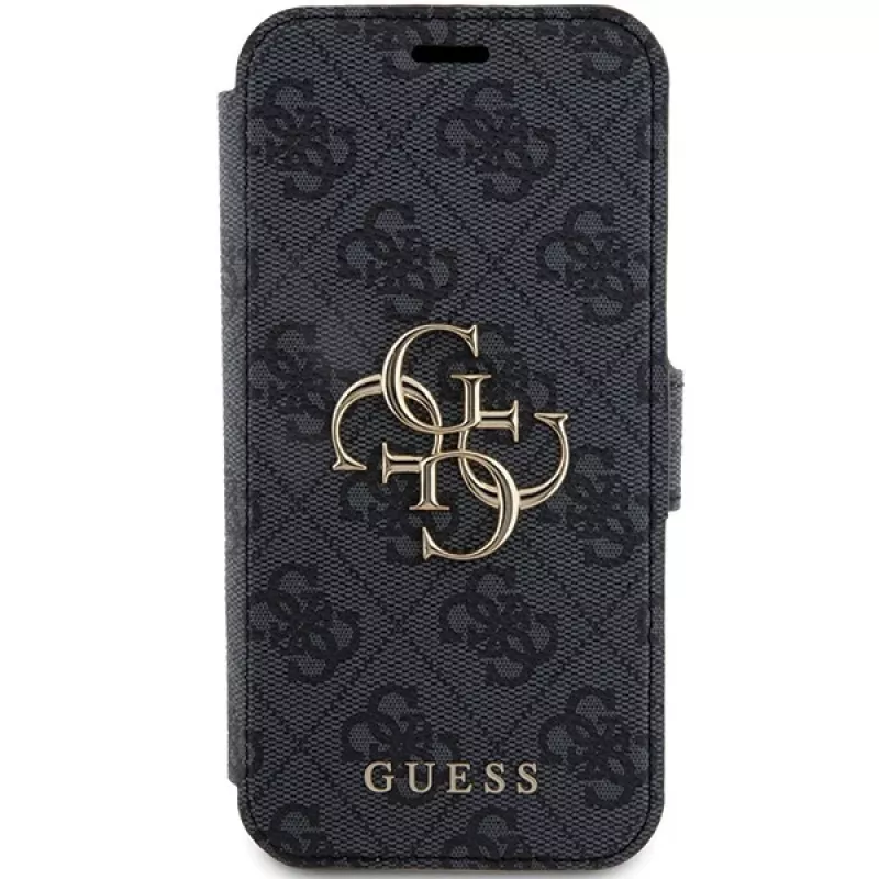 Guess GUBKP15L4GMGGR iPhone 15 Pro 6,1 inch Grey Book Case 4G Metal Logo