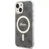 Guess GUHMP15MH4STW Hardcase IML MagSafe, iPhone 15 Plus / 14 Plus 6,7 inch Brown