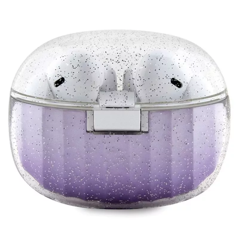 “Guess Glitter Gradient” belaidės ausinės su įkrovimo dėklu (violetinė)