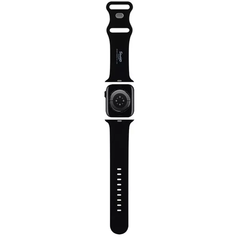 Hello Kitty HKAWLSCHBLK Silikoninis dirželis Apple Watch 42/44/45/49mm juodas
