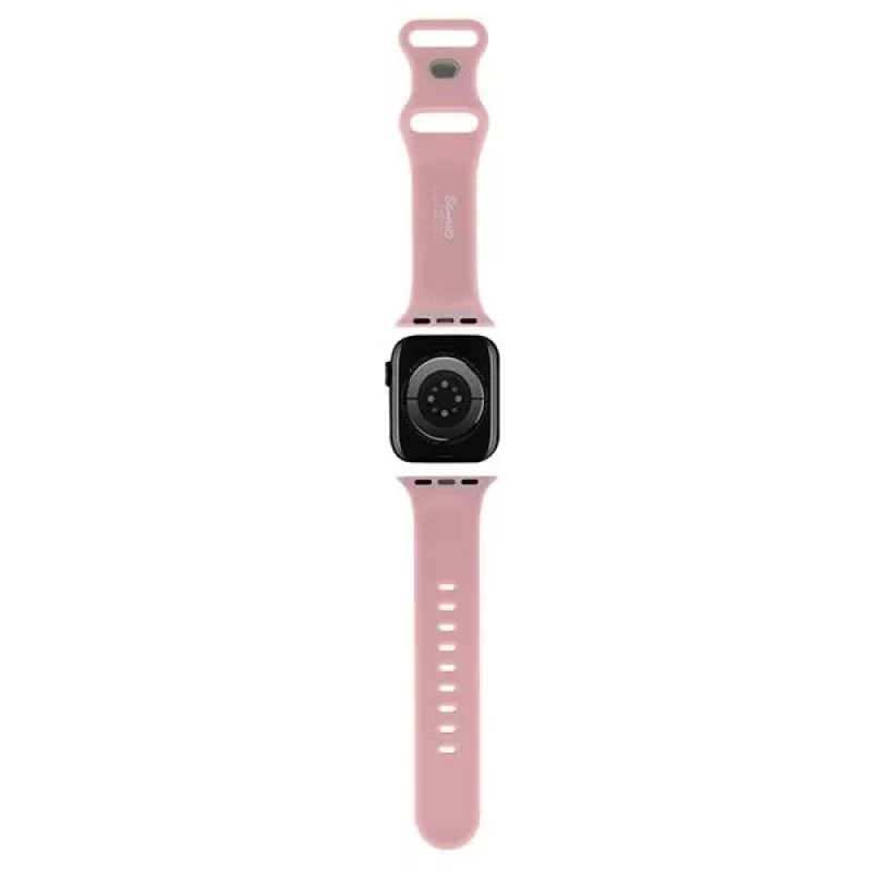 Hello Kitty HKAWLSCHBLP Silikoninis dirželis Apple Watch 42/44/45/49mm rožinis
