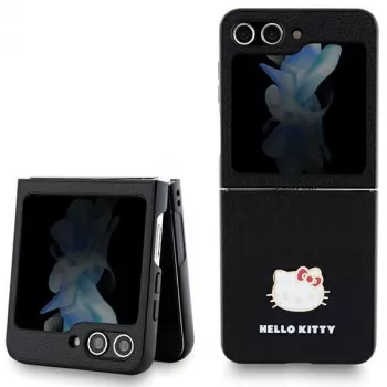 Hello Kitty HKHCZF5PGHDLMK Z Flip5 F731 Black Hardcase Metal Logo Kitty Head
