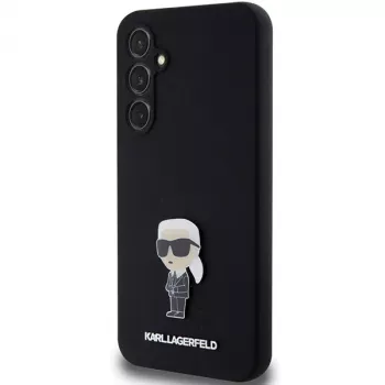 Karl Lagerfeld KLHCS23FEMHKNPK S23 FE S711 Black Silicone Ikonik Metal Pin Protective Case