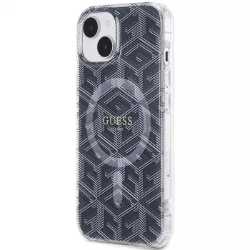 Guess GUHMP15MHGCUSTGK GCube MagSafe Hard Case, skirta iPhone 15 Plus / 14 Plus 6,7 inch, juoda