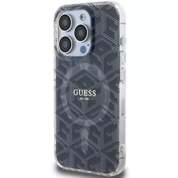 Guess GUHMP15XHGCUSTGK iPhone 15 Pro Max 6,7 inch Hardcase IML GCube MagSafe Black