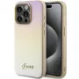 Guess GUHCP14LPSAIRSD iPhone 14 Pro 6,1 inch Gold Hard Case Saffiano Iridescent Script