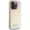 Guess GUHCP14LPSAIRSD iPhone 14 Pro 6,1 inch Gold Hard Case Saffiano Iridescent Script