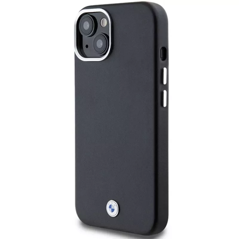 BMW M Collection Signature Wrapped Metal MagSafe Dėklas, skirtas iPhone 15 Plus / 14 Plus – Juodas
