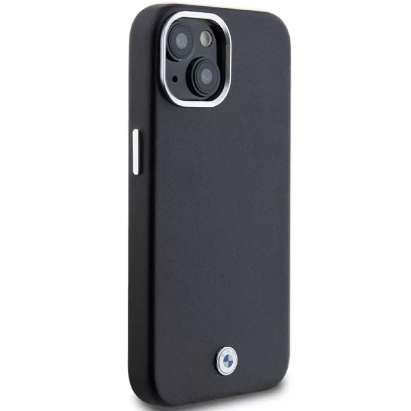 BMW M Collection Signature Wrapped Metal MagSafe Dėklas, skirtas iPhone 15 Plus / 14 Plus – Juodas
