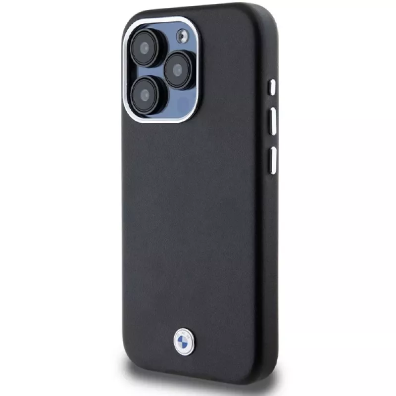 BMW Signature Wrapped Metal MagSafe dėklas, skirtas „Apple iPhone 15 Pro“ 6,1 inch juodas