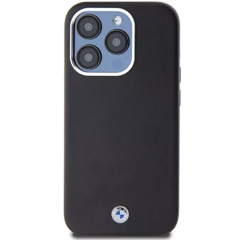 BMW Signature Wrapped Metal MagSafe dėklas, skirtas „Apple iPhone 15 Pro“ 6,1 inch juodas
