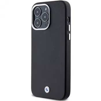BMW Signature Wrapped Metal MagSafe Case, skirta iPhone 15 Pro Max 6,7 inch, juoda