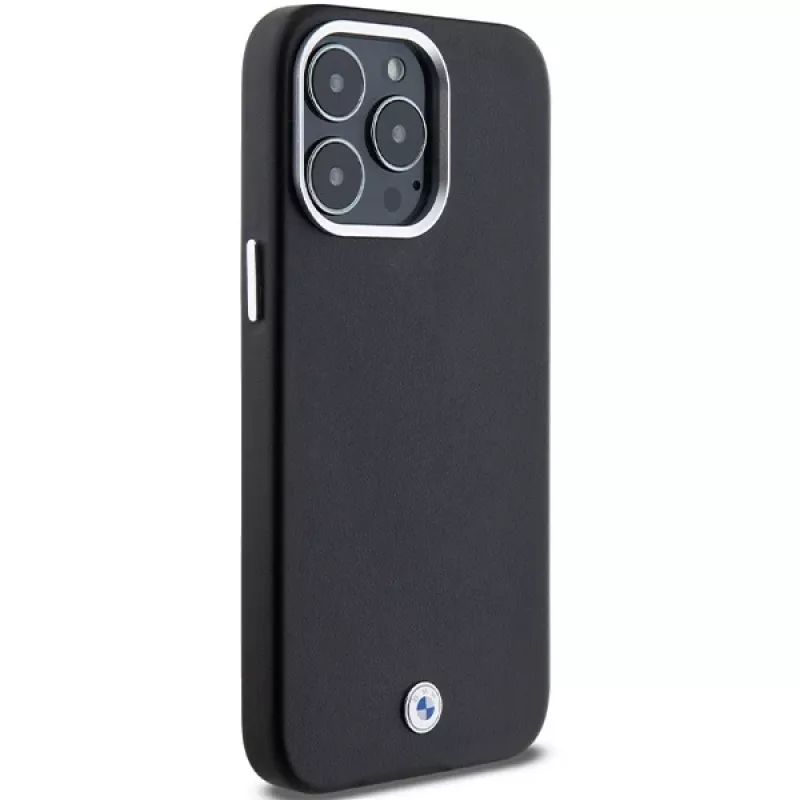 BMW Signature Wrapped Metal MagSafe Case, skirta iPhone 15 Pro Max 6,7 inch, juoda