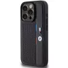 BMW Perforated Tricolor Line Hard Case, skirta Apple iPhone 15 Pro 6.1, juoda