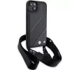 BMW M Edition Carbon Stripe & Strap Hard Case, skirta iPhone 15 Plus / 14 Plus 6,7 inch, juoda