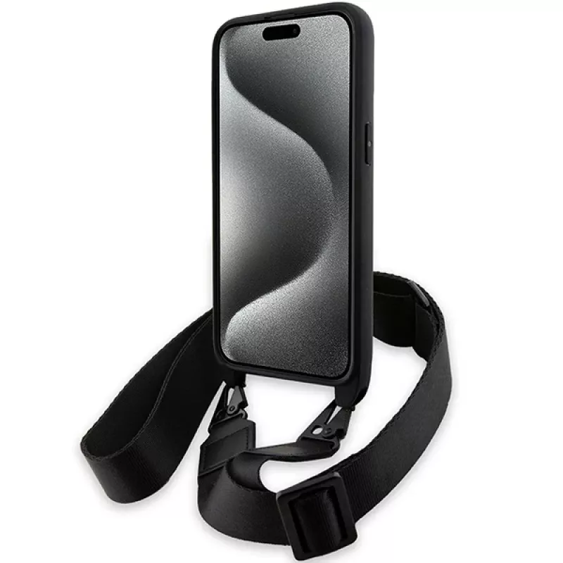 BMW BMHCP15L23PSCCK iPhone 15 Pro 6.1 Black Hardcase M Edition Carbon Stripe & Strap