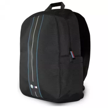 BMW BMBP15COMPVSKL 16 inch kuprinė nešiojamam kompiuteriui, juoda, nailonas, mėlyna juostelė
