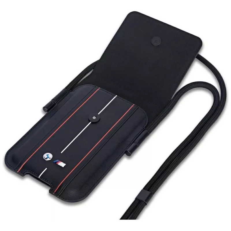 BMW Phone Pouch Red Stripes Black