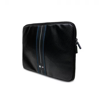 BMW Sleeve BMCS14COMSCAKL 14 inch Carbon Blue Stripes Laptop Sleeve Black