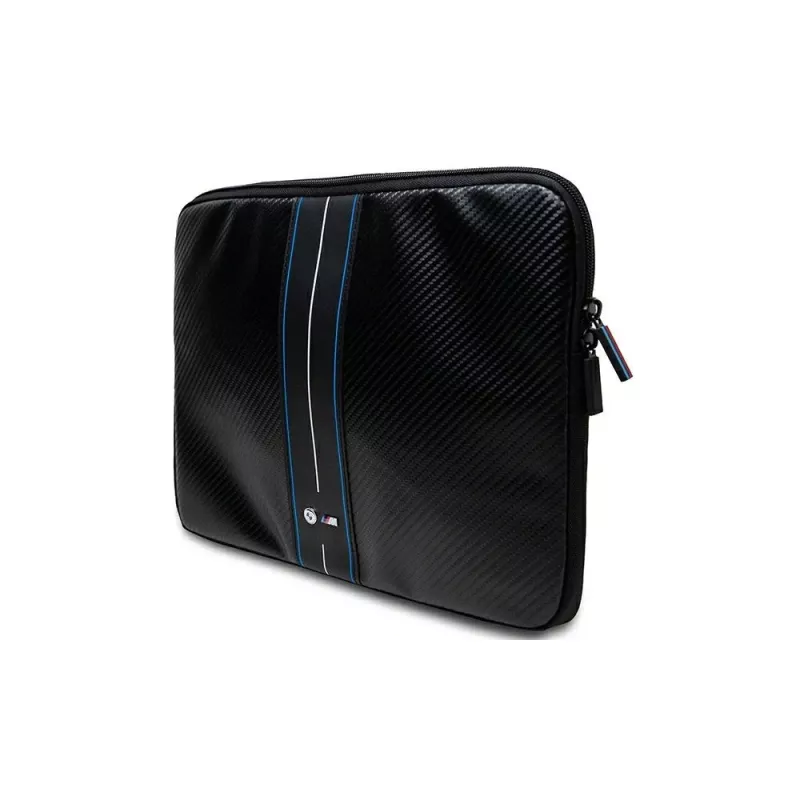 BMW Sleeve BMCS14COMSCAKL 14 inch Carbon Blue Stripes Laptop Sleeve Black