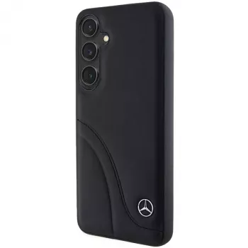 Mercedes-Benz MEHCS24S23RBCSK S24 S921 Black Hardcase Leather Curved Stitches for Samsung Galaxy S24