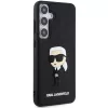 Karl Lagerfeld KLHCS24S3DRKINK S24 S921 Black Hardcase 3D Rubber Ikonik, skirtas Samsung Galaxy S24