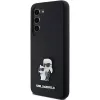 Karl Lagerfeld KLHCS23SSMHKCNPK S23 S911 Hardcase Black Silicone Karl & Choupette Metal Pin